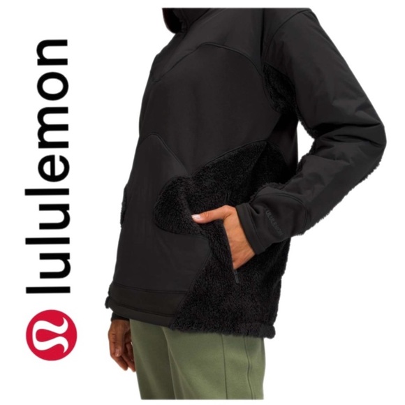 NWT LuLuLemon black Sherpa coat pullover size 4 - Picture 2 of 6